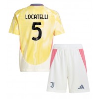 Dječji Nogometni Dres Juventus Manuel Locatelli #5 Gostujuci 2024-25 Kratak Rukav (+ Kratke hlače)